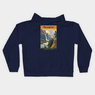 Yosemite National Park Vintage Travel Poster Kids Hoodie